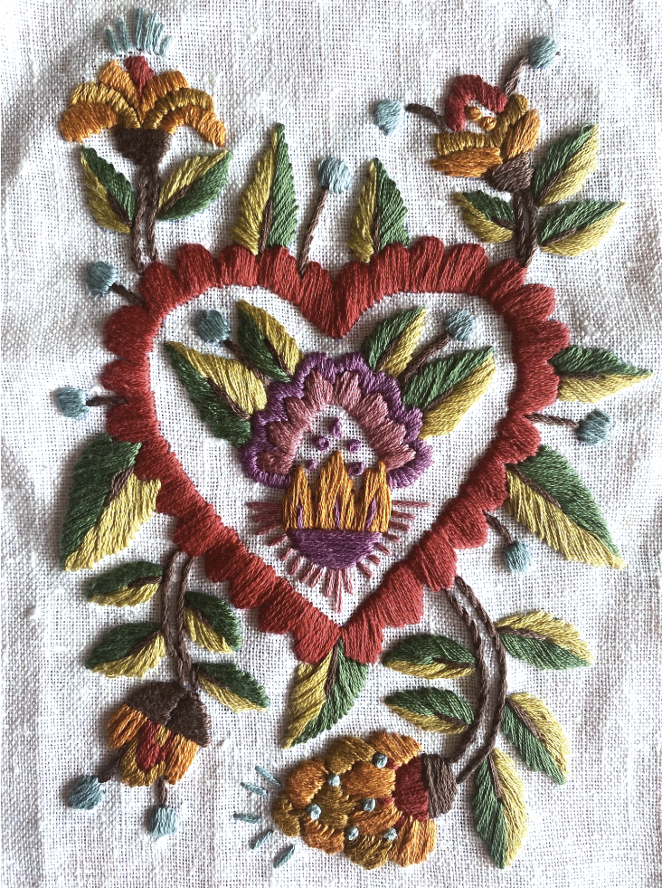 KYLIE - A loving heart you can stitch in various colour combinations.
