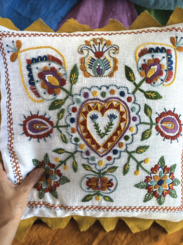 VERONKA - Traditional Polish folk pattern with lots of stitch and colour variations.