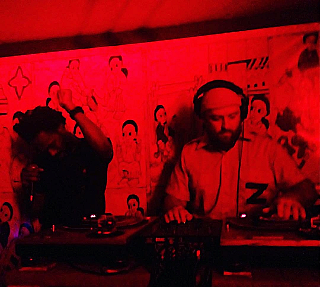 Memetic and Zattar in the mix at D'Afrique on Halloween 2016 // Photo Cred: Francois Levesque