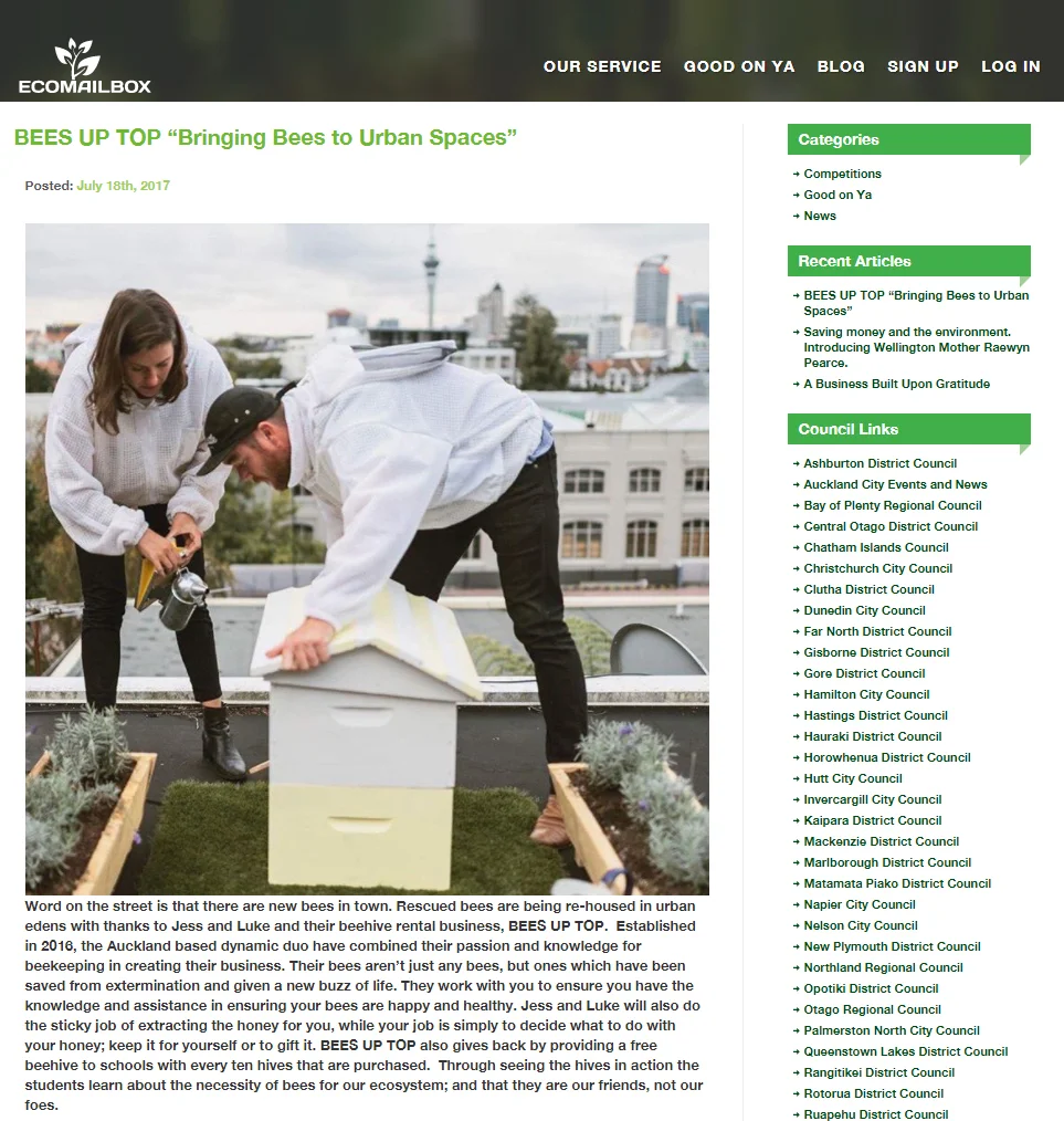 Bringing bees to urban spaces - click here