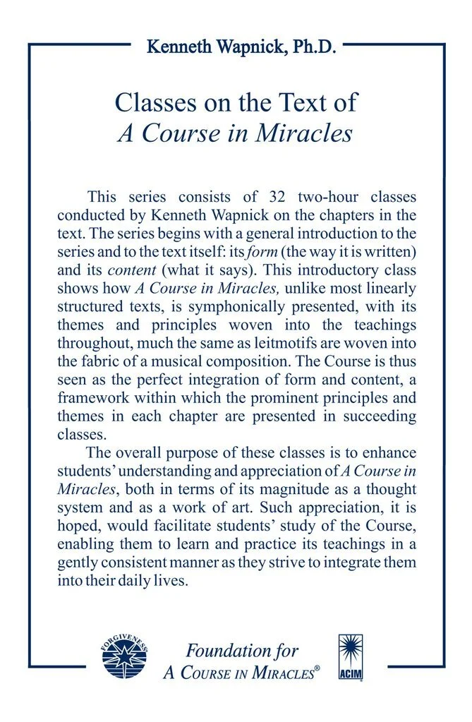 Classes on the Text of A Course in Miracles