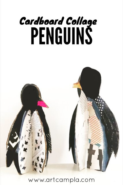 For the Love of Art London, Ontario - *** PAPER COLLAGE ART KIT - PENGUIN  *** Looking for a fun and creative project to do at home on your own, with  the