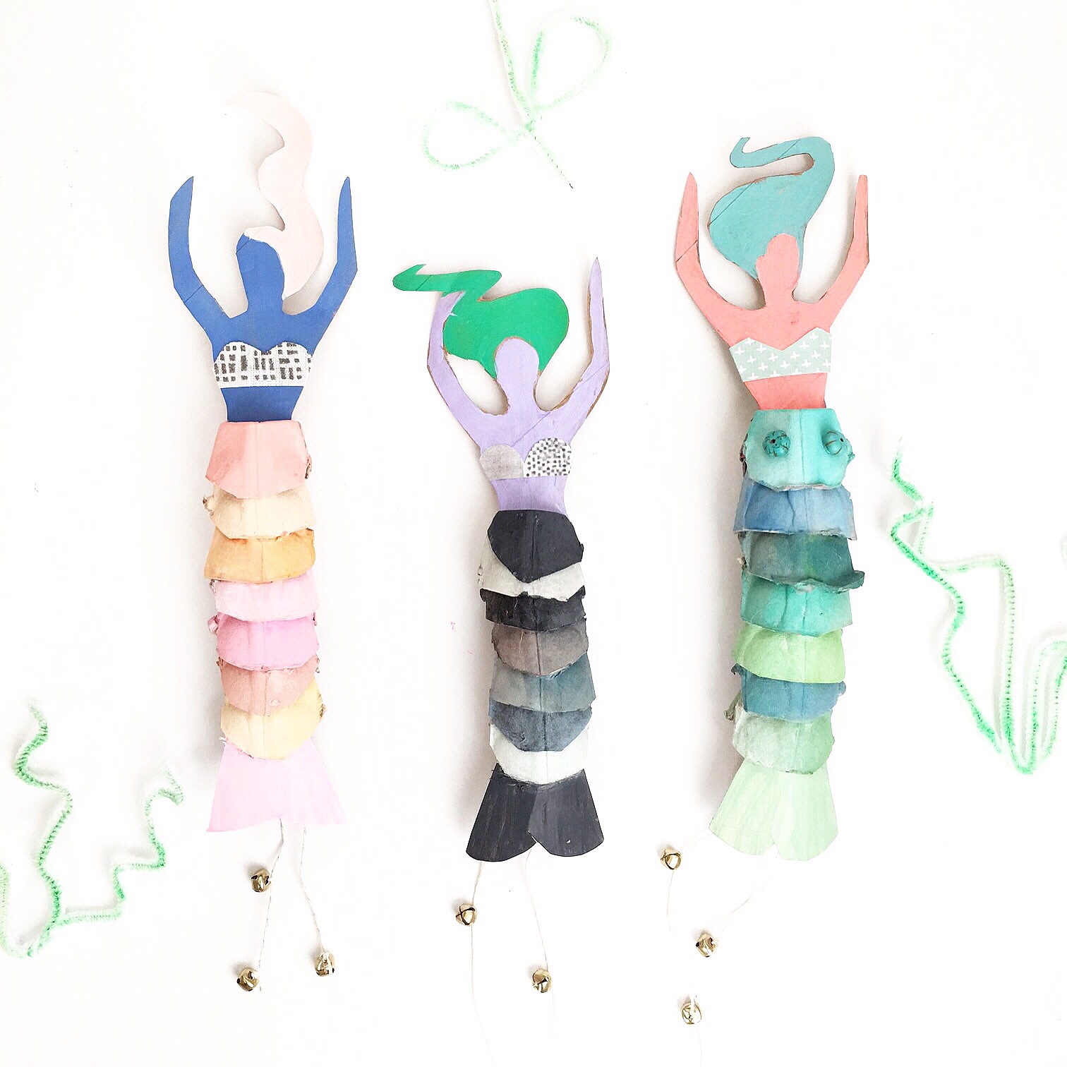 Beautiful Mixed Media Mermaid Doll Craft for Kids to Make