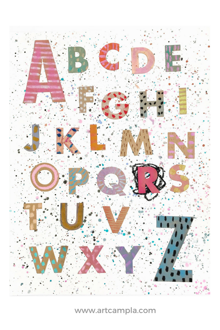 Alphabet Art For Kids - Collage With Letters — ART CAMP