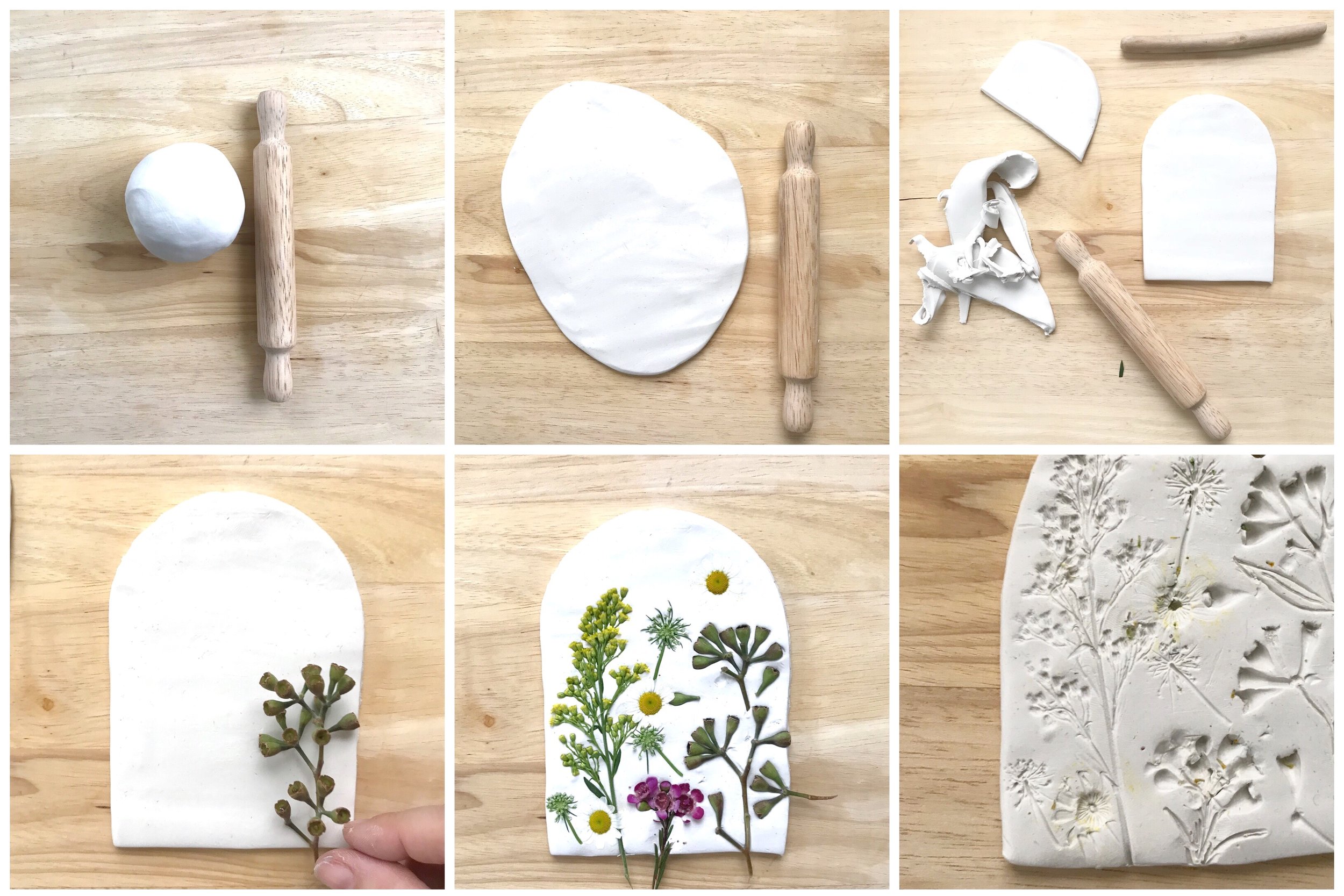 Floral Art Projects For Kids - Pressed Flowers In Clay — ART CAMP