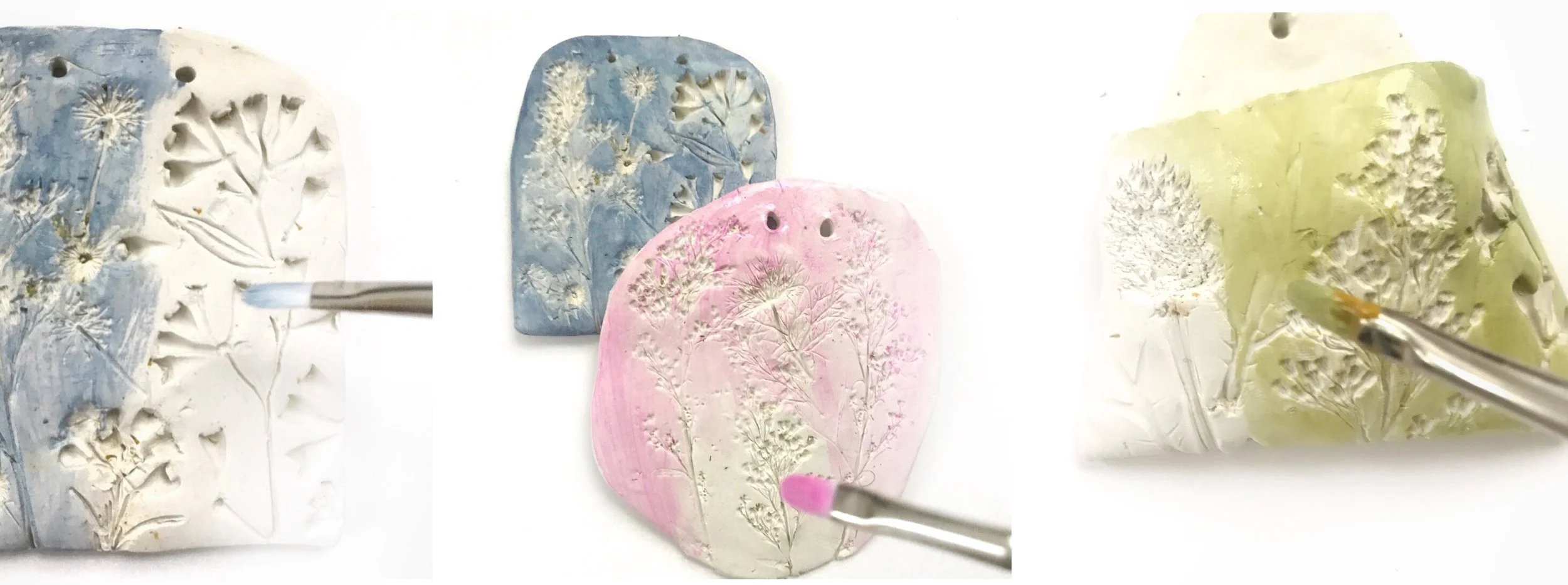 Pressed Flowers in Clay — ART CAMP