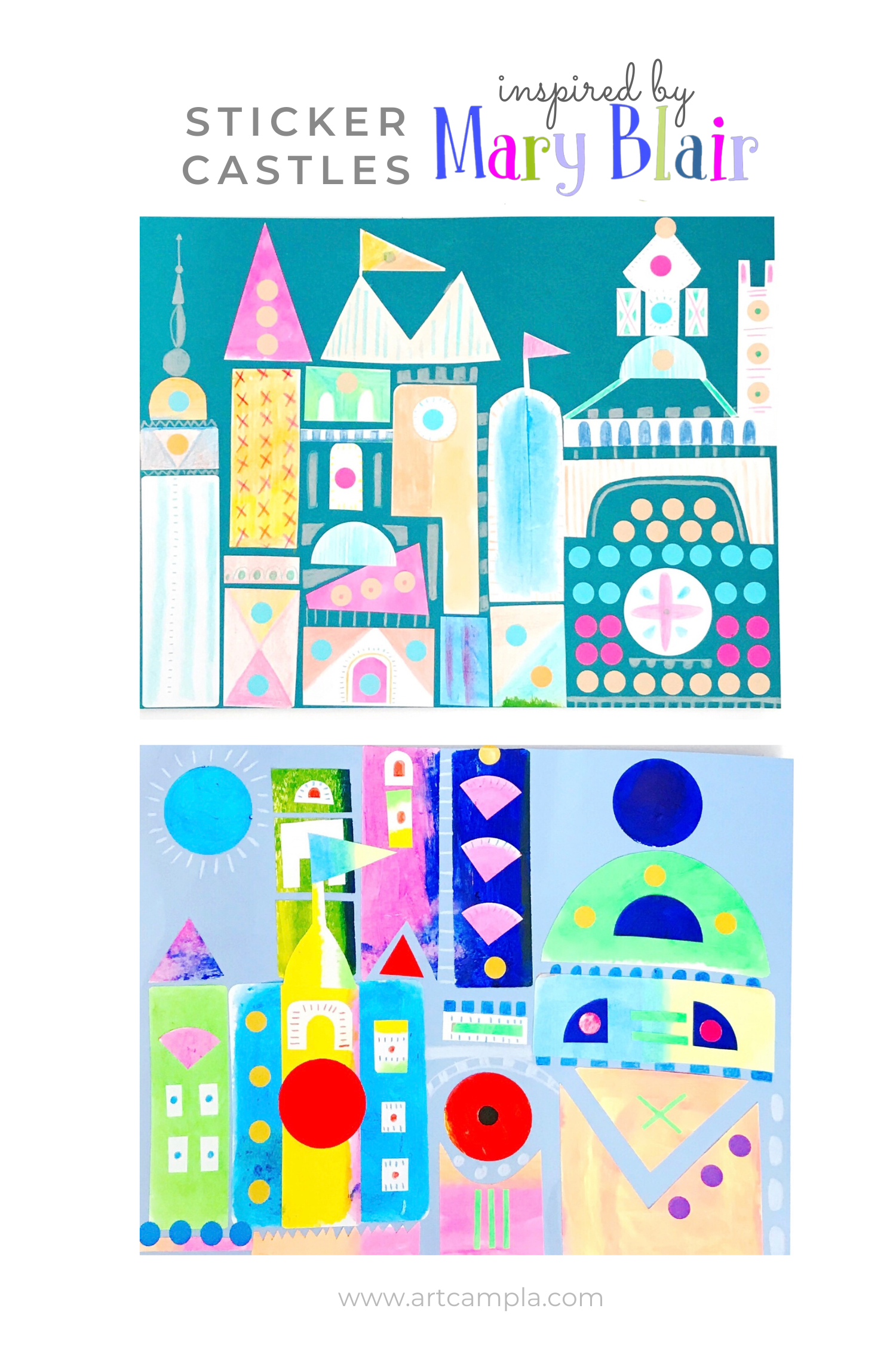 Sticker Castle Inspired By Mary Blair Art Camp
