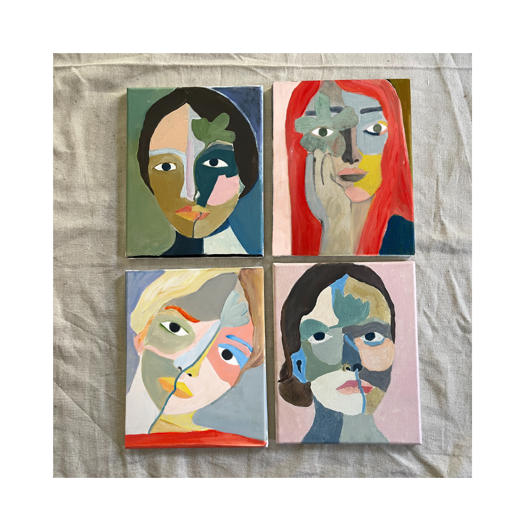 Painted Portrait Project inspired by Artist Inès Longevial — ART CAMP