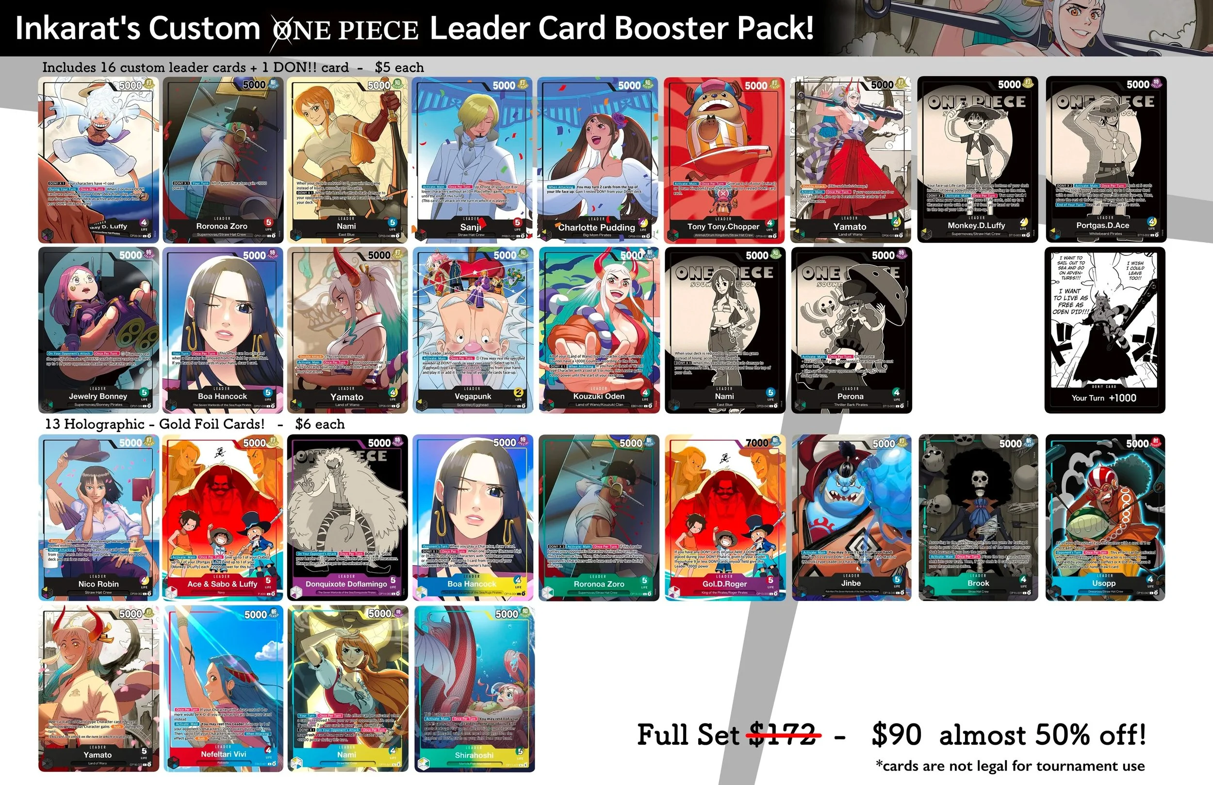 One Piece Custom Leaders