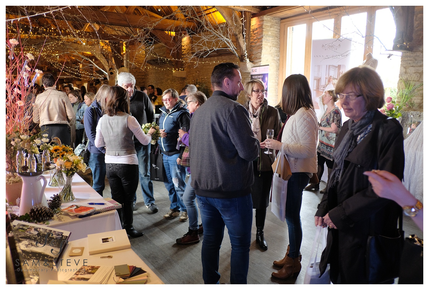 A busy wedding fair at the recent Tythe Barn wedding venue, near Bicester