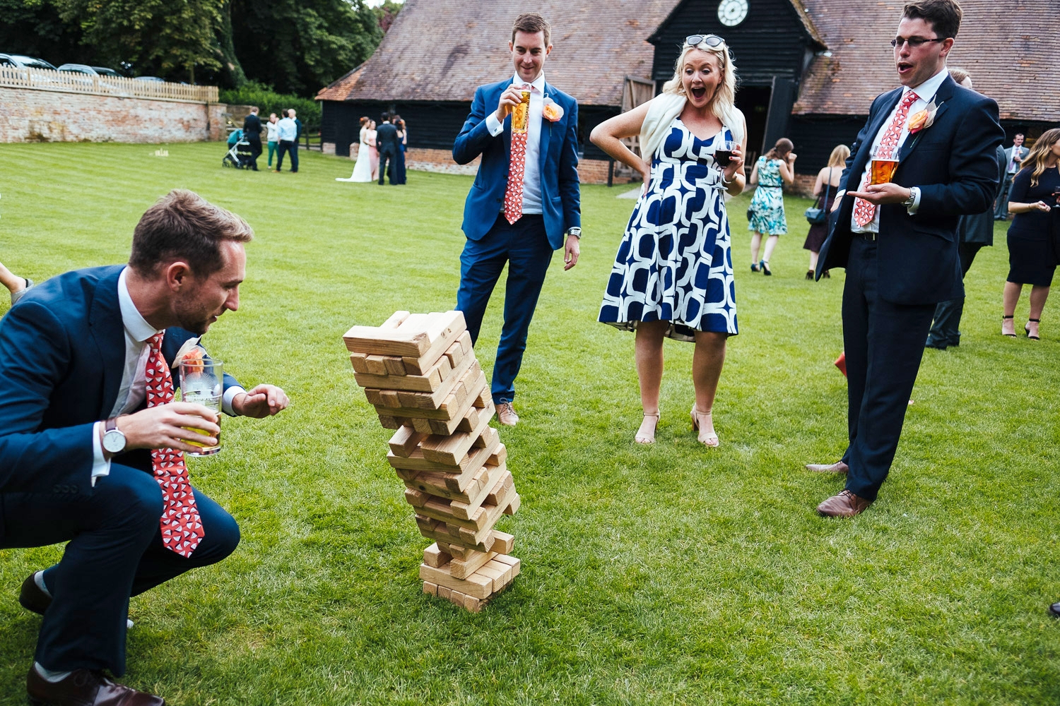 Wedding games at Lains Barn Wedding Venue