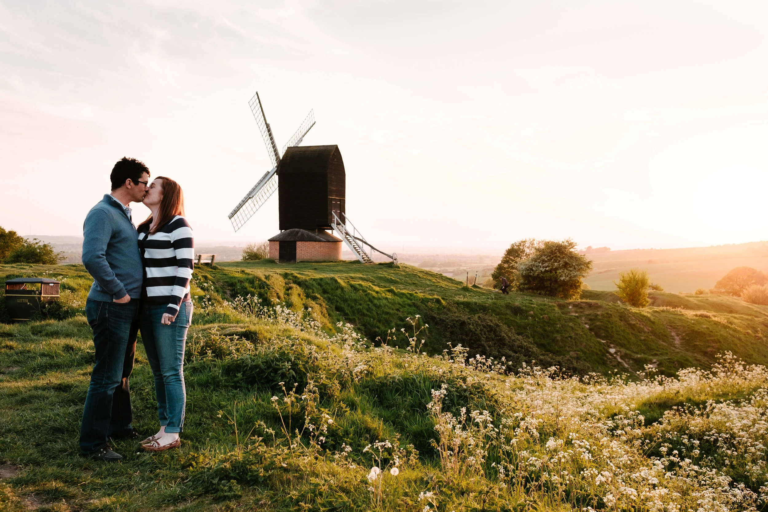  A Pre-wedding photoshoot of Jen and David at Brill Windmill, Buckinghamshire 