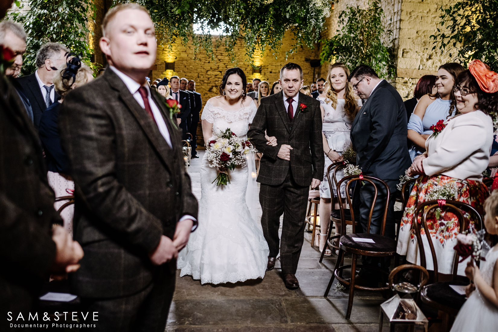 Cripps Barn Wedding Photography of Hayley and Thomas's wedding by Sam and Steve Photography
