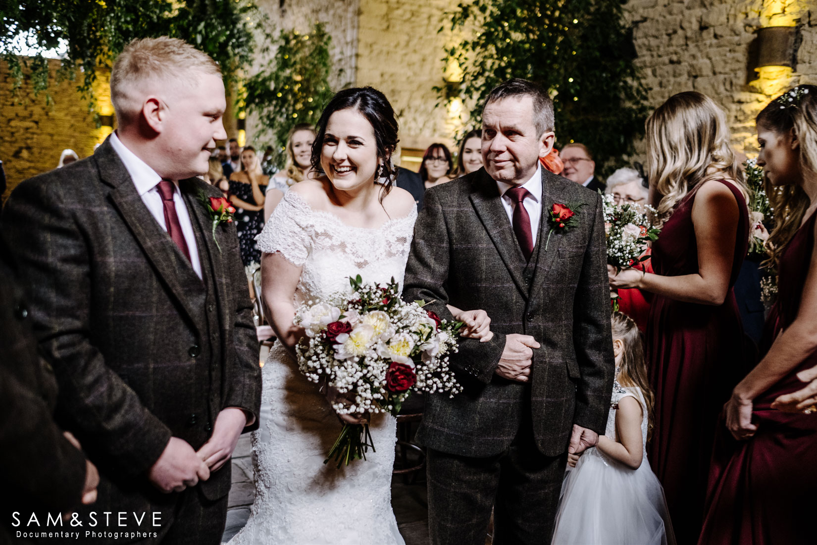 Cripps Barn Wedding Photography of Hayley and Thomas's wedding by Sam and Steve Photography