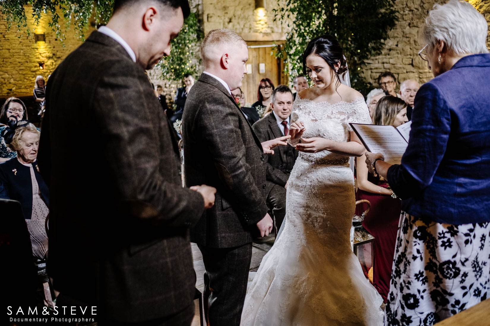 Cripps Barn Wedding Photography of Hayley and Thomas's wedding by Sam and Steve Photography