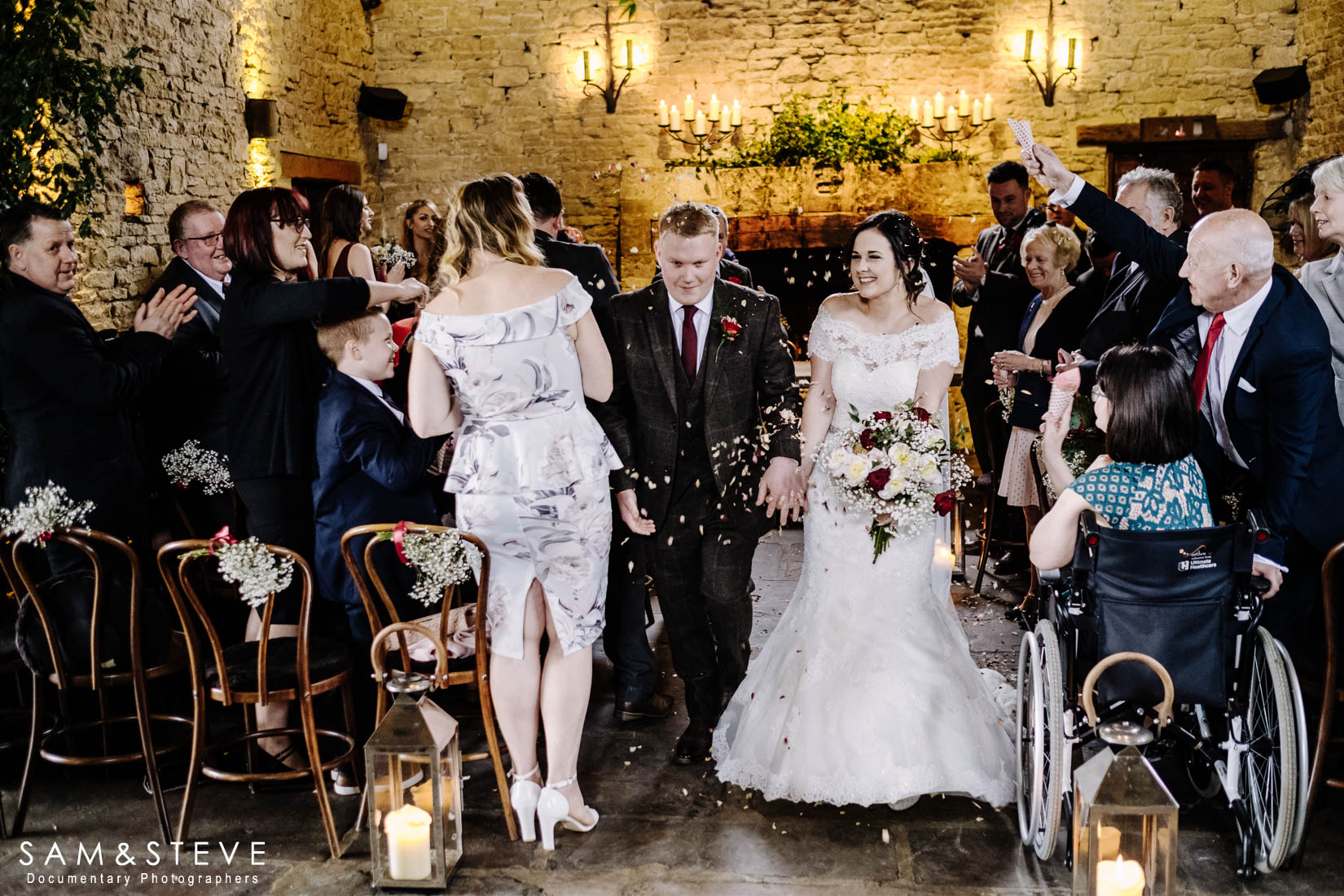 Cripps Barn Wedding Photography of Hayley and Thomas's wedding by Sam and Steve Photography