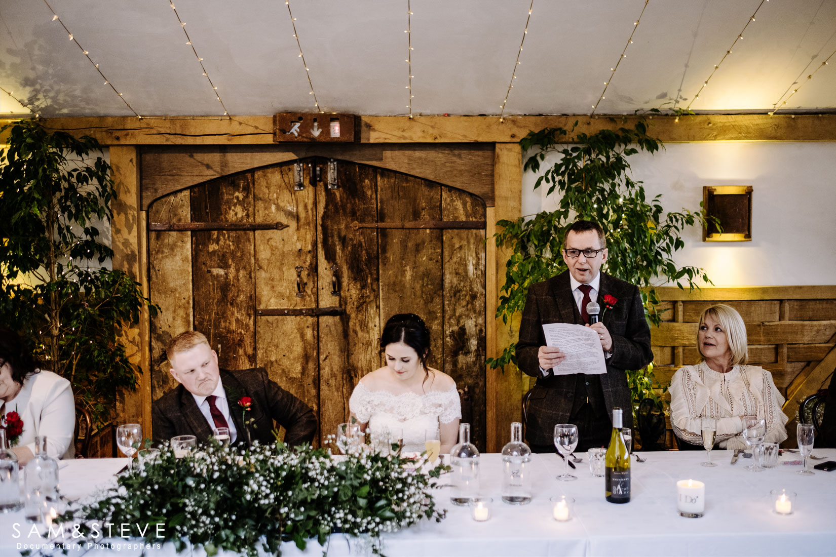 Cripps Barn Wedding Photography of Hayley and Thomas's wedding by Sam and Steve Photography