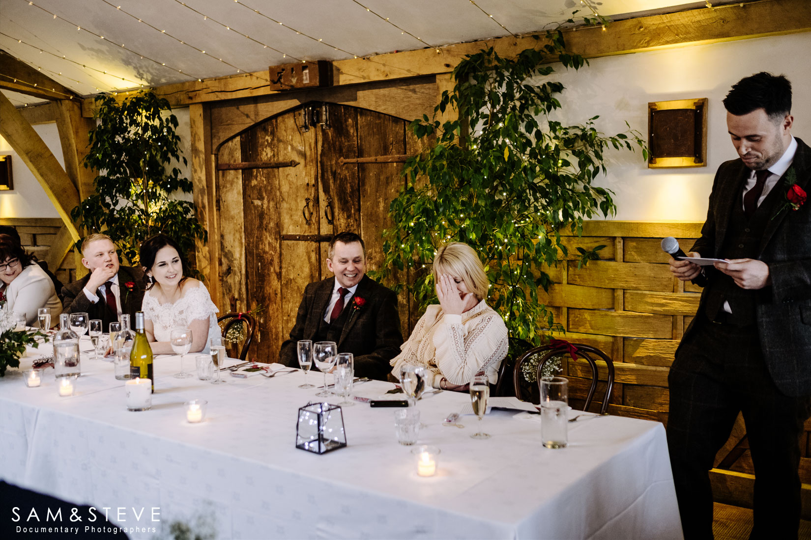Cripps Barn Wedding Photography of Hayley and Thomas's wedding by Sam and Steve Photography