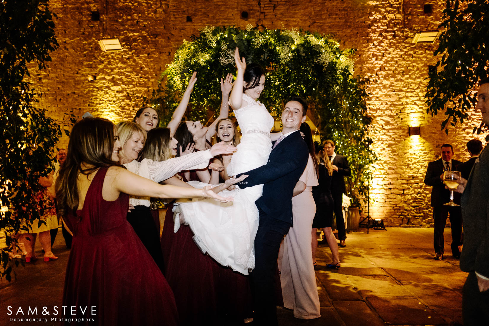 Cripps Barn Wedding Photography of Hayley and Thomas's wedding by Sam and Steve Photography
