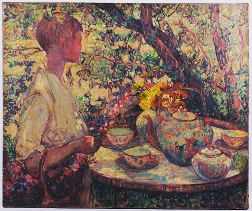 #wcw Maude Drein Bryant, artist of one of my favorite paintings I ever owned
.
Born in Wilmington in 1880, she was a member of the venerable Philadelphia Ten, and married Everett Lloyd Bryant a fellow artist and relative hack (sorry not sorry)