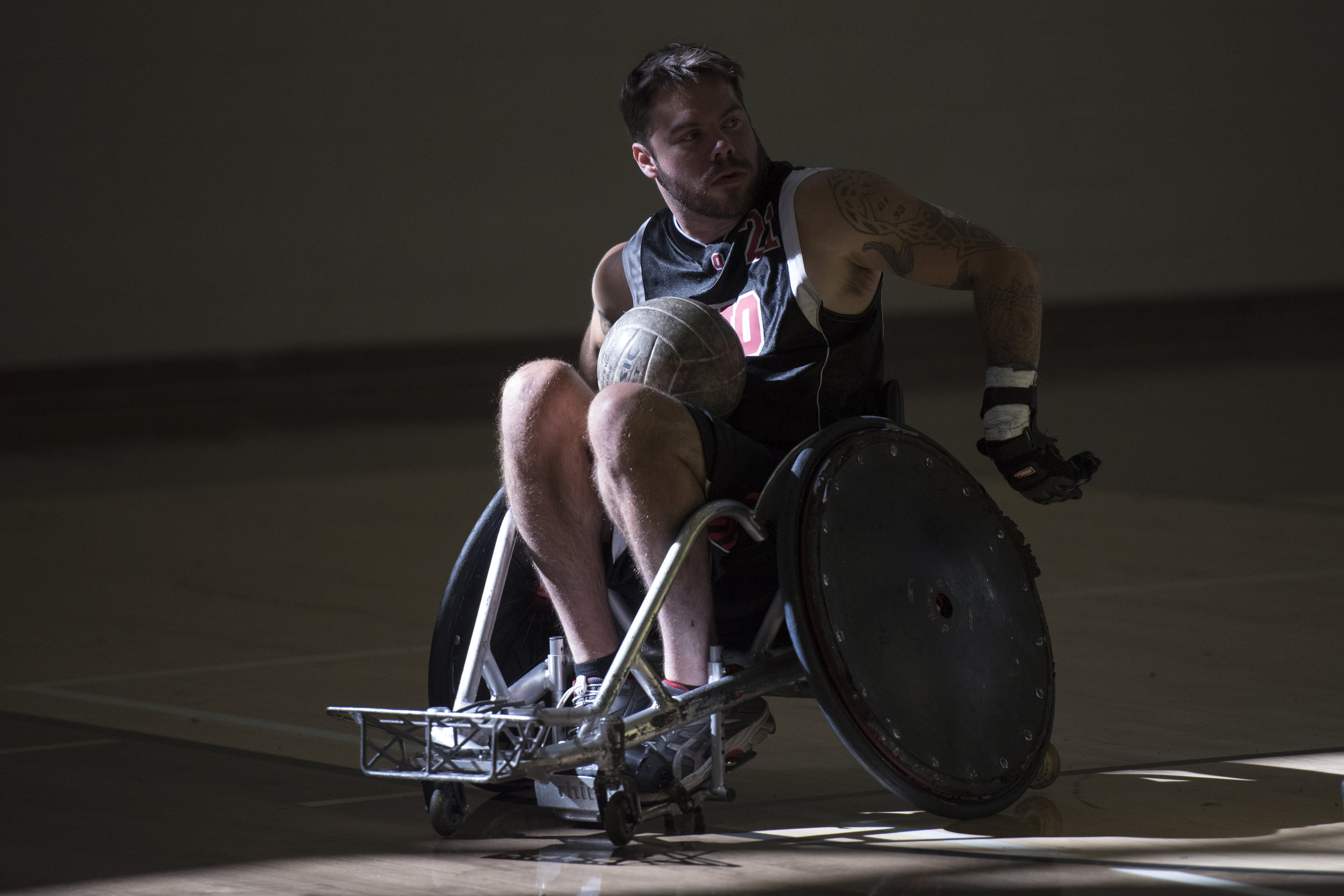 Ohio University College of Health Sciences and Professions hosts a Quad Rugby tournament with The Buckeye Blitz quad rugby team at Ping Center on Sept. 30, 2017. 