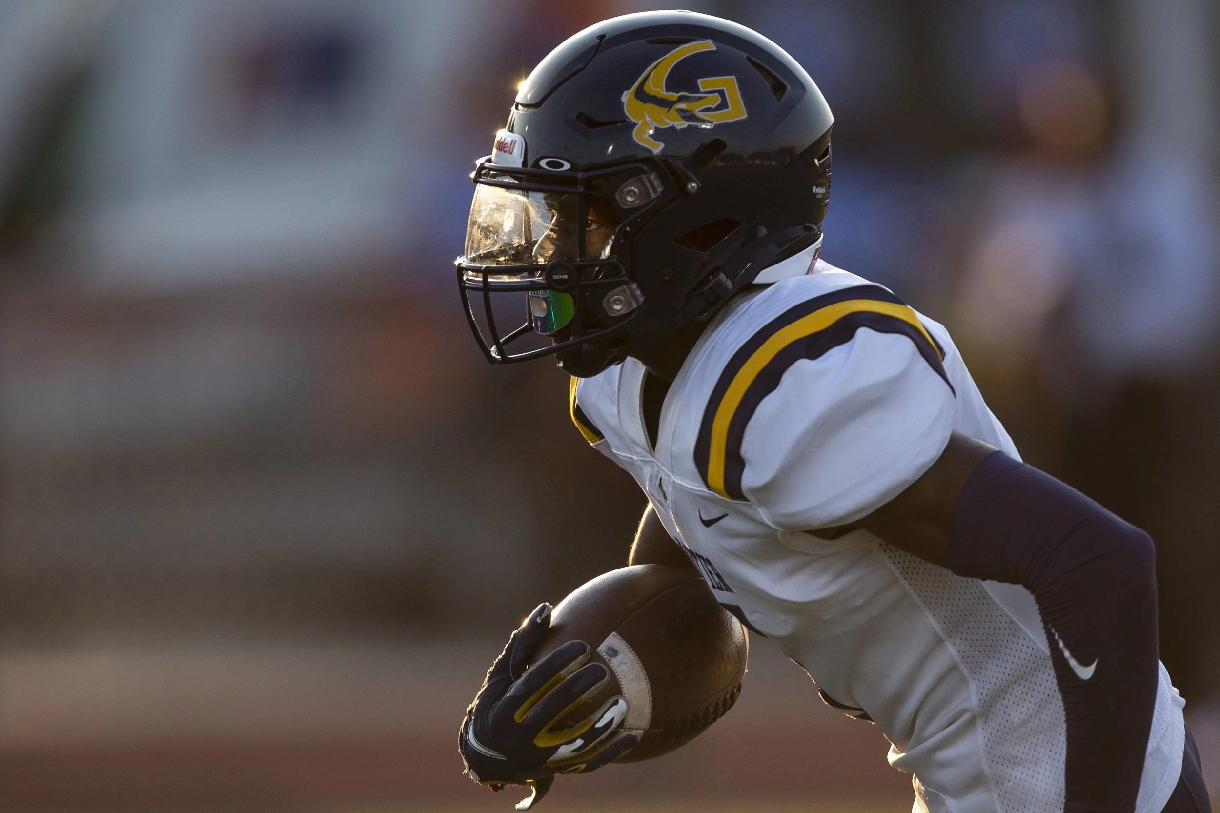 Gautier’s Kelvin Beavers runs the ball down the field during a Jamboree game at Biloxi High School on Friday, Aug. 18, 2023. 