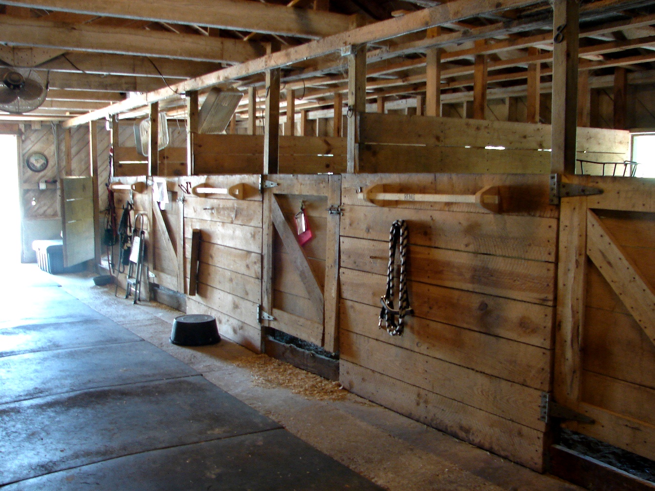 Nice stalls inside the barns.JPG