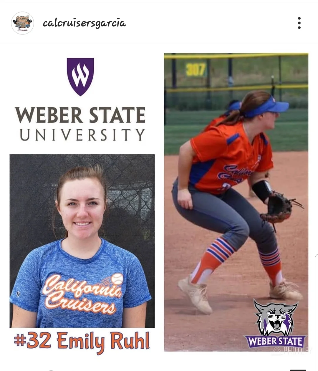 #32 EMILY RUHL Highlight Video: Coming Soon Grad Year: 2020 Position(s): 3B B/T: R/R College: Weber