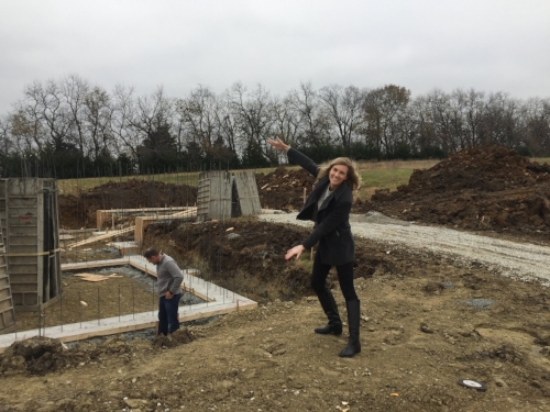 Nolan checking out where his gym will be