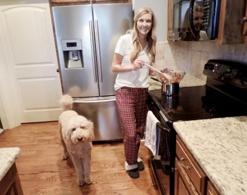Always helping in the kitchen just incase there is something for him to eat