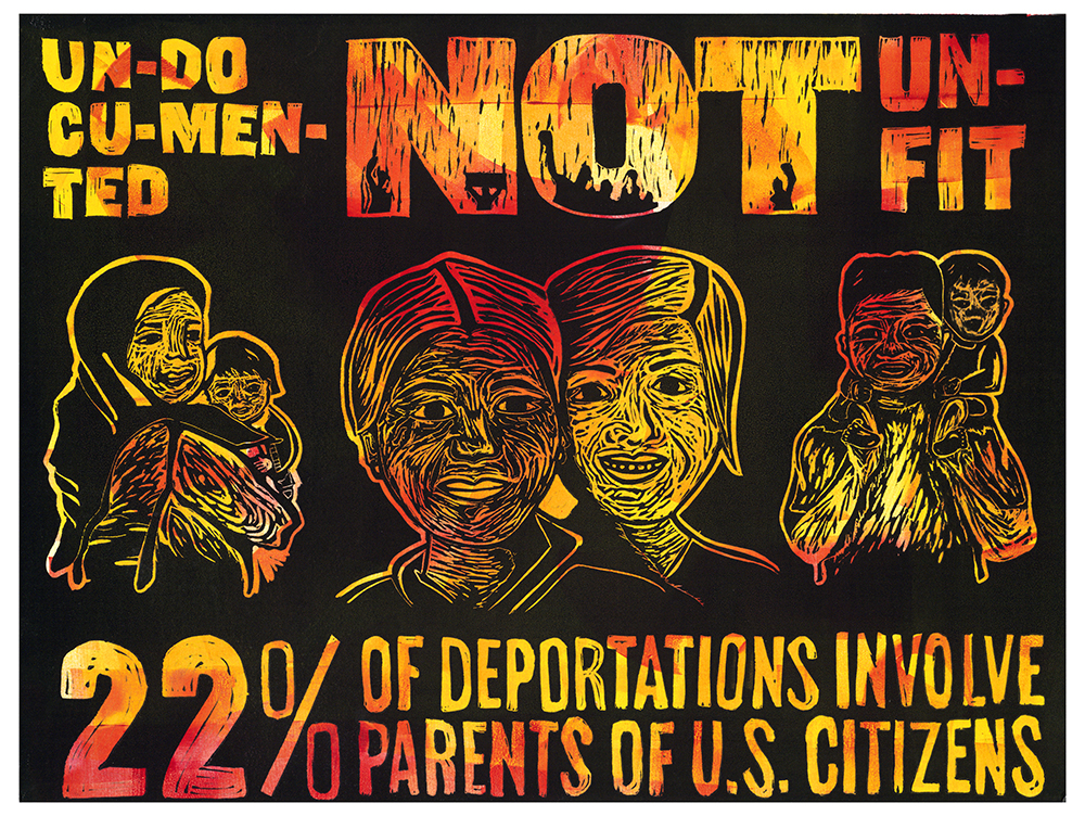 "Undocumented Not Unfit" Artwork by Jeanette Lim and Sophia Villarreal