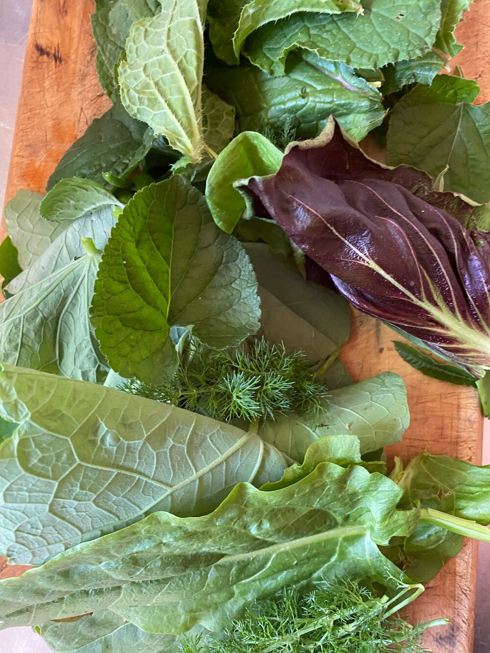 My selection of greens