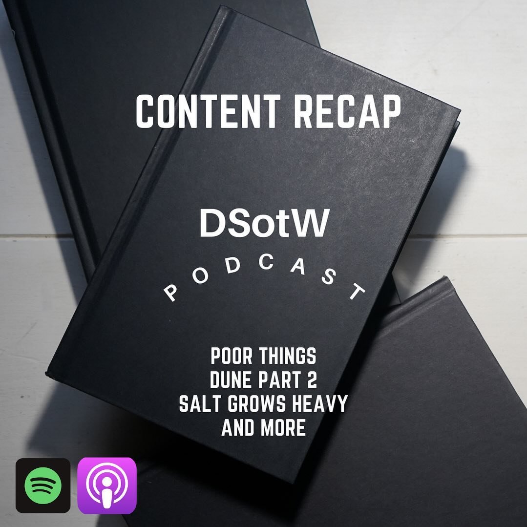 New podcast is live! 

Wondering what to watch and/or read next? We sit down to discuss what content we&rsquo;ve consumed over the past month. We&rsquo;ll weed out the bad from the good so that you don&rsquo;t have to. CJ talks about the differences 