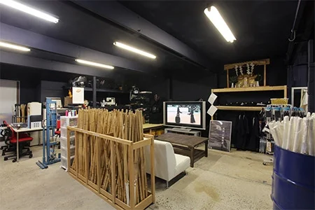 Inside the shop