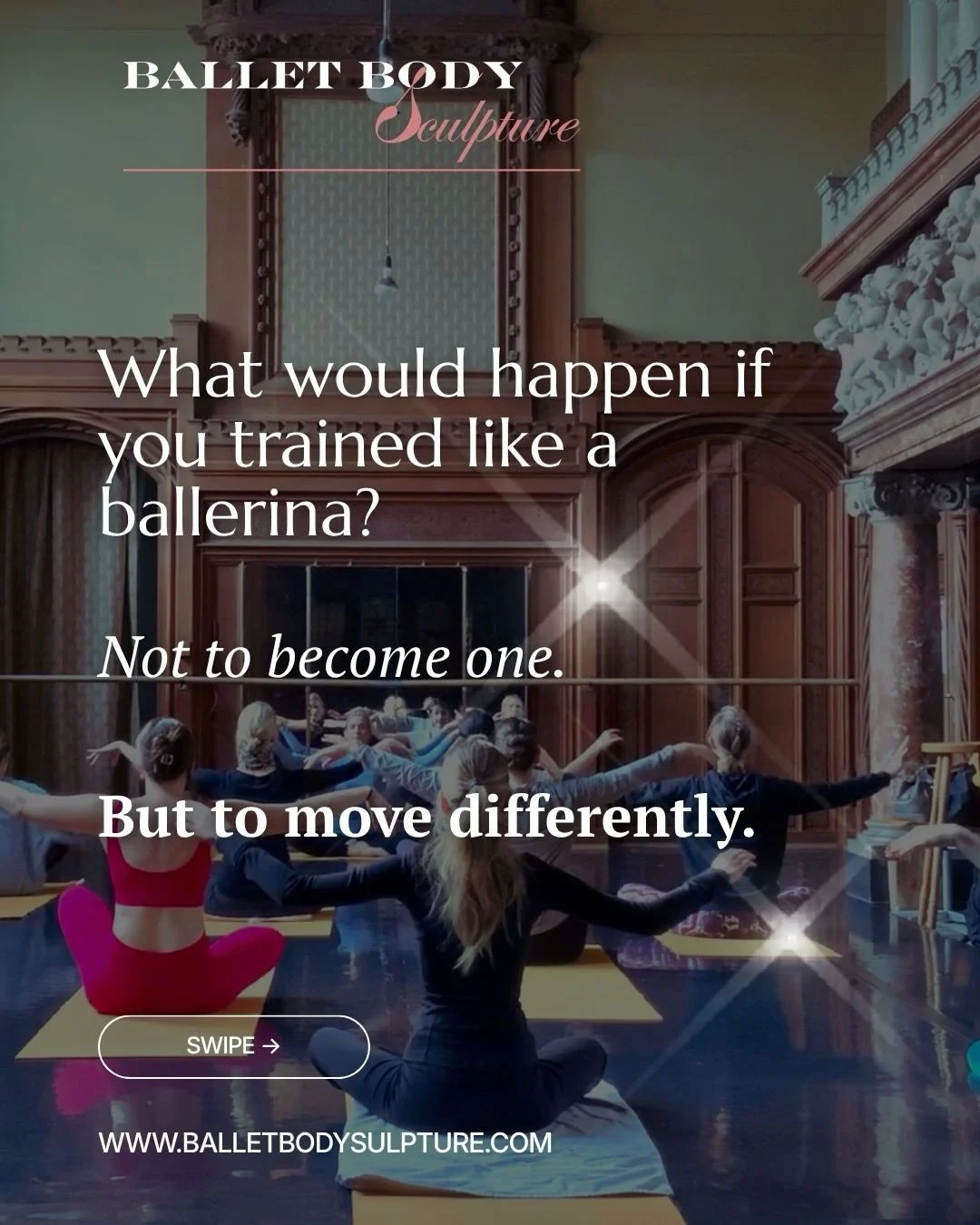 What if the most interesting thing missing from your fitness routine was ballet? 🩰

Not because you want to become a ballerina.

But because ballet trains something that can be overlooked in conventional workouts:

The quality of your movement.

Bal