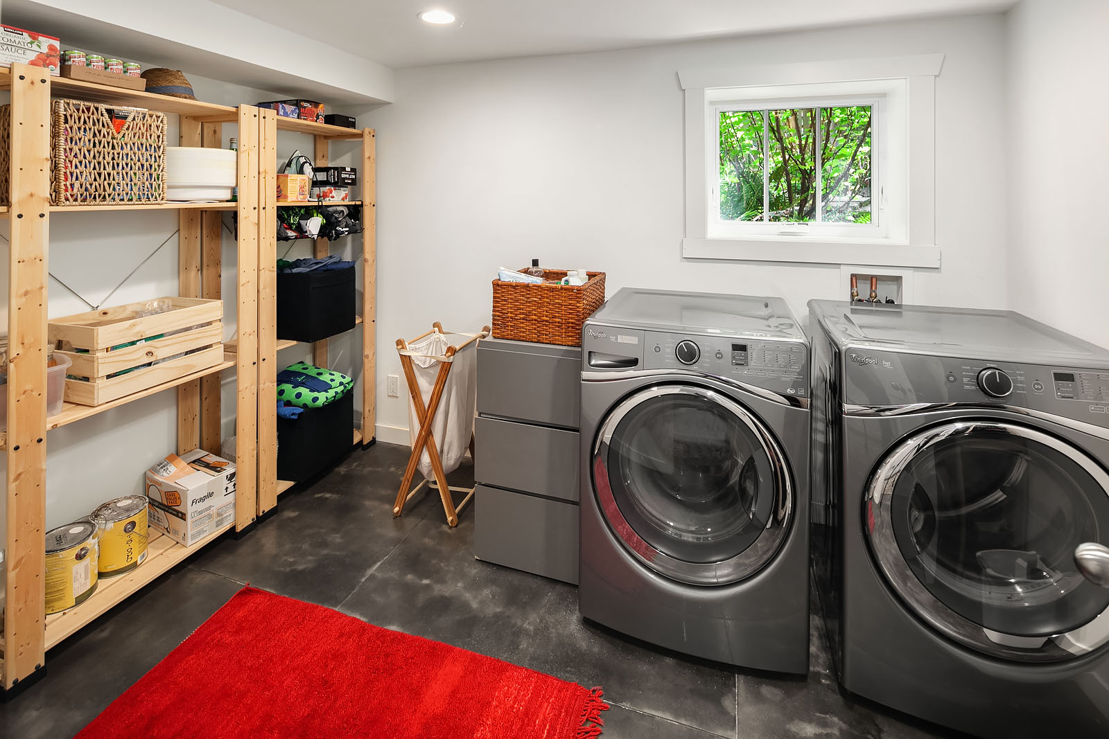 Copy of Plenty of space in the crisp laundry room.