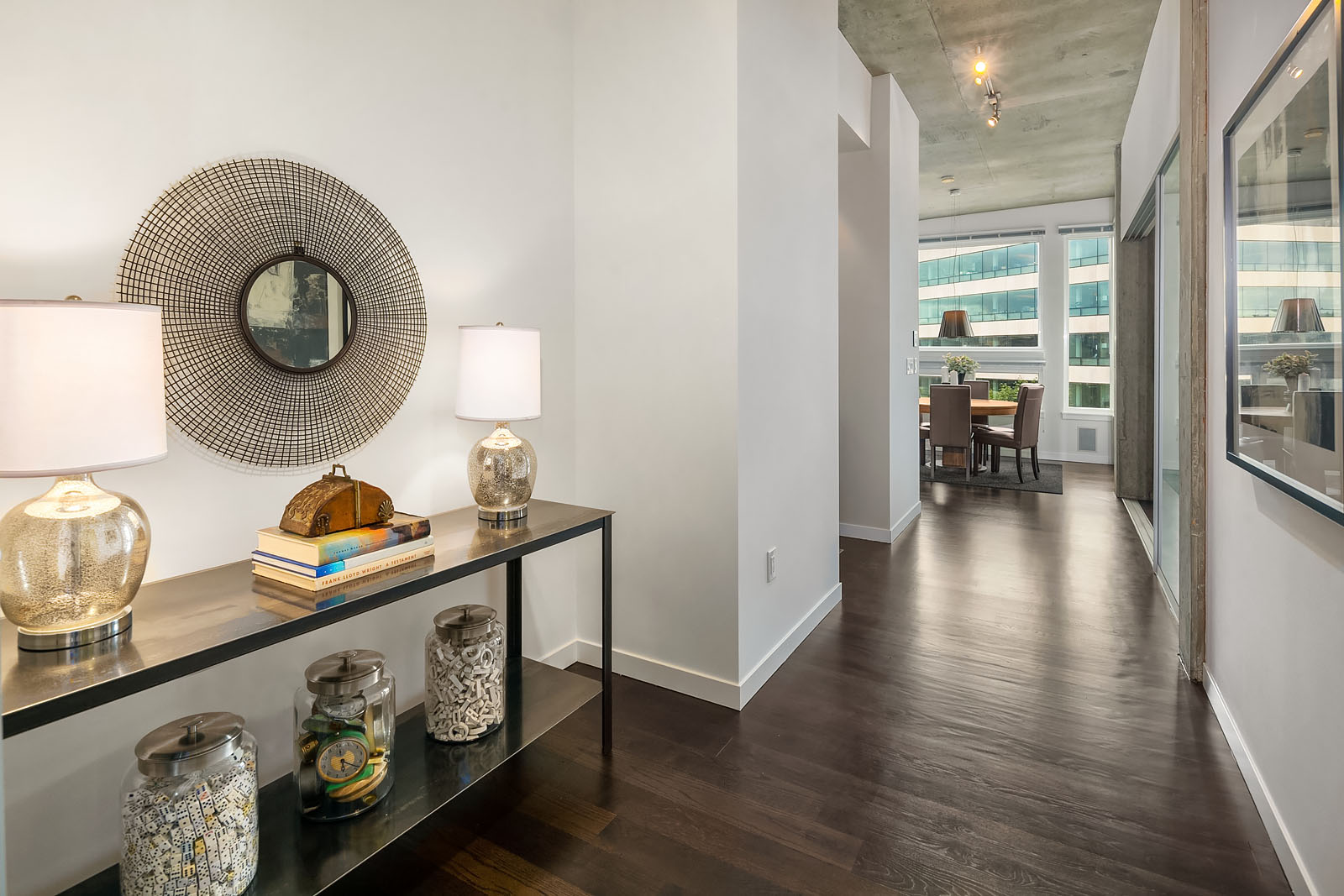 Enter. High ceilings and crisp lines draw you towards the light.