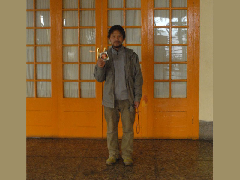 This photo was taken in a community in India called Dharamsala where the Tibetan Government is in exile. The man pictured here is a local denizen and was very happy to help document the farthest that the NWA has yet travelled on the planet!