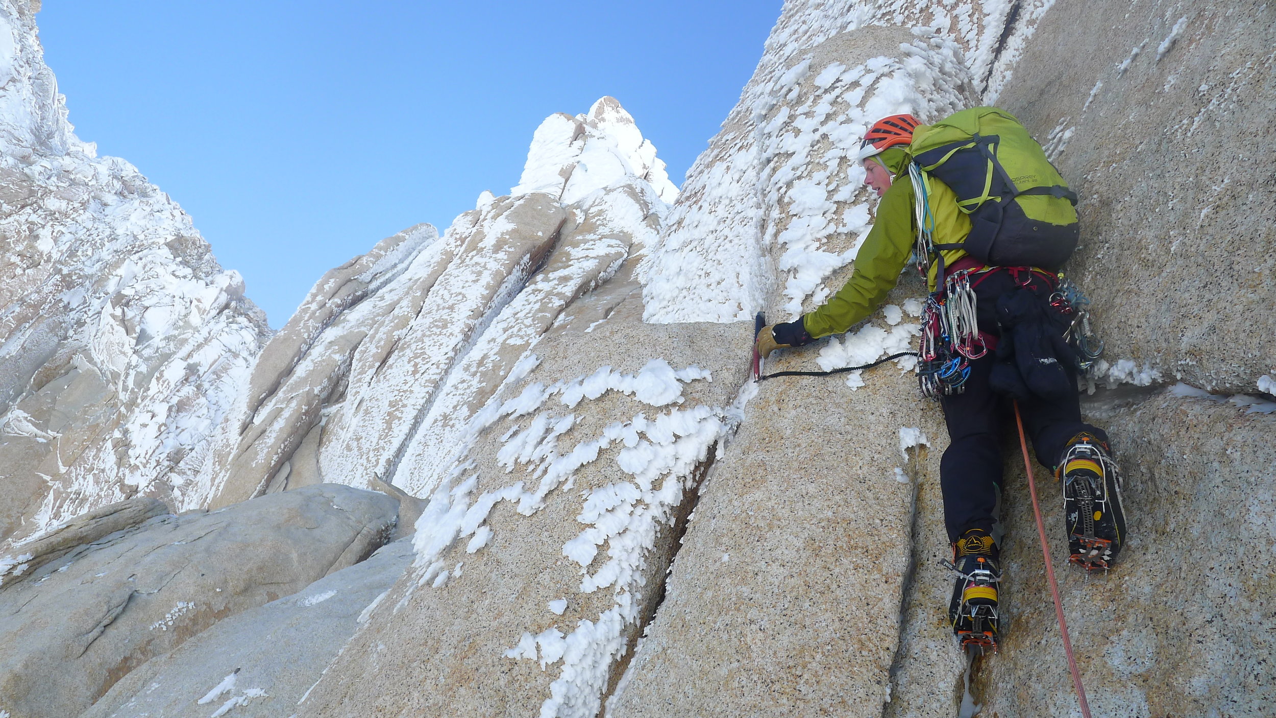 approaching the final gendarme. photo: tony stone