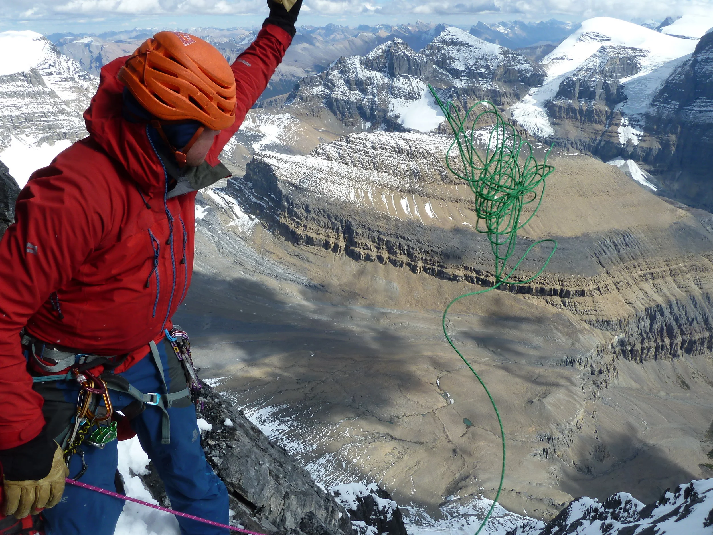 descending from mt. alberta. canada
