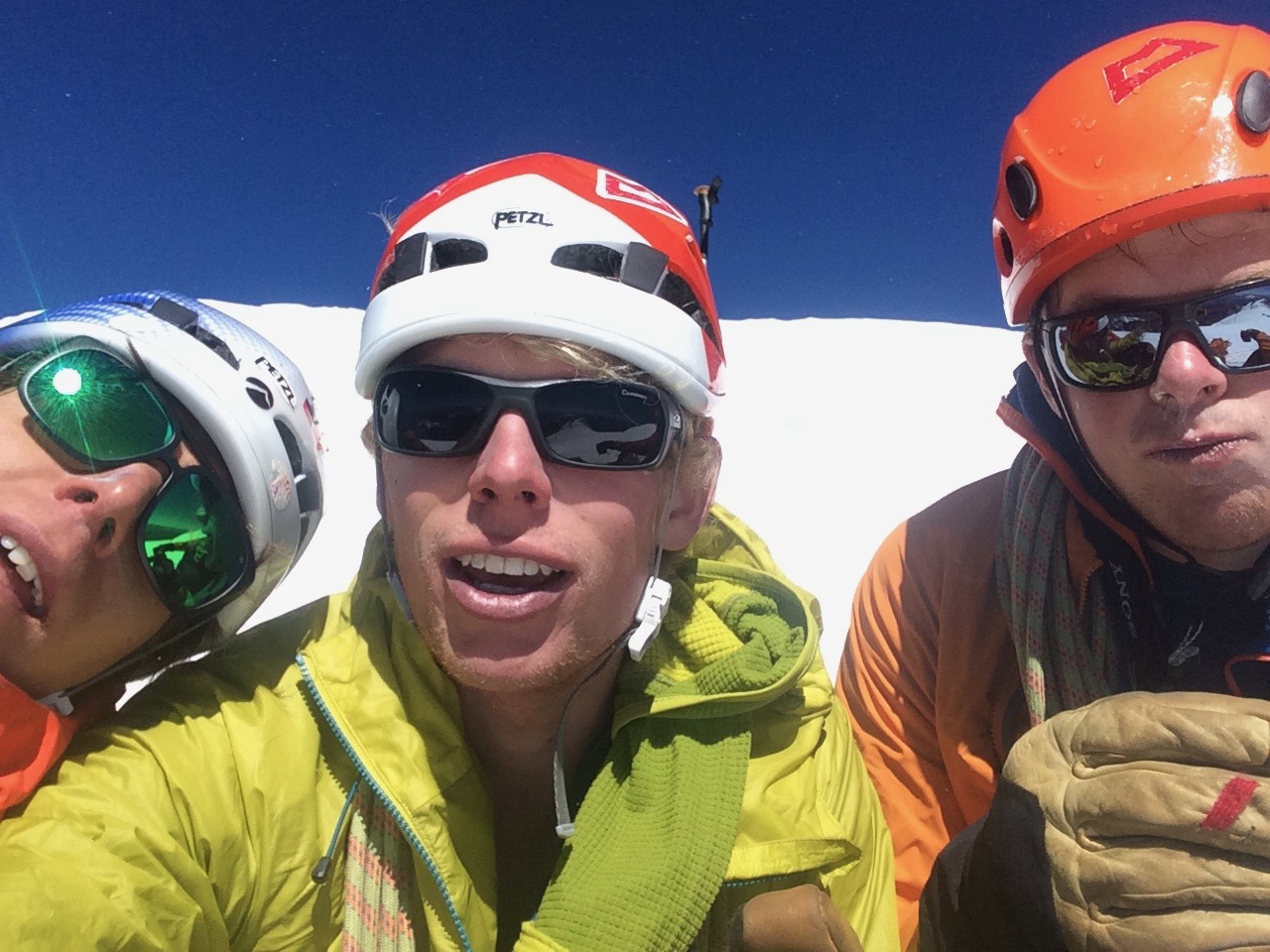 summit of mont blanc after divine providence. chamonix