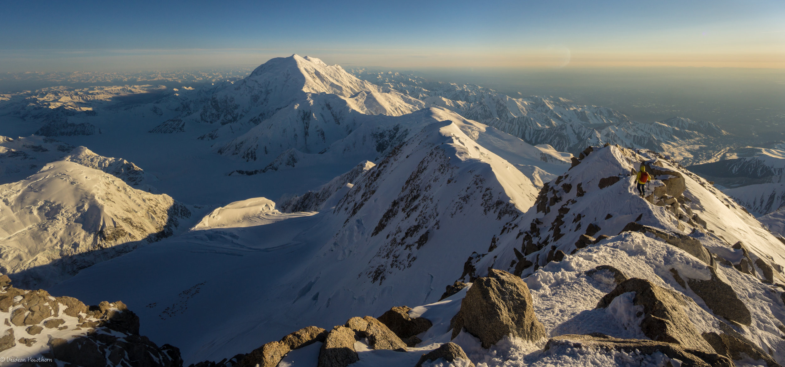 descending the west buttress after summiting denali. photo: uisdean hawthorn