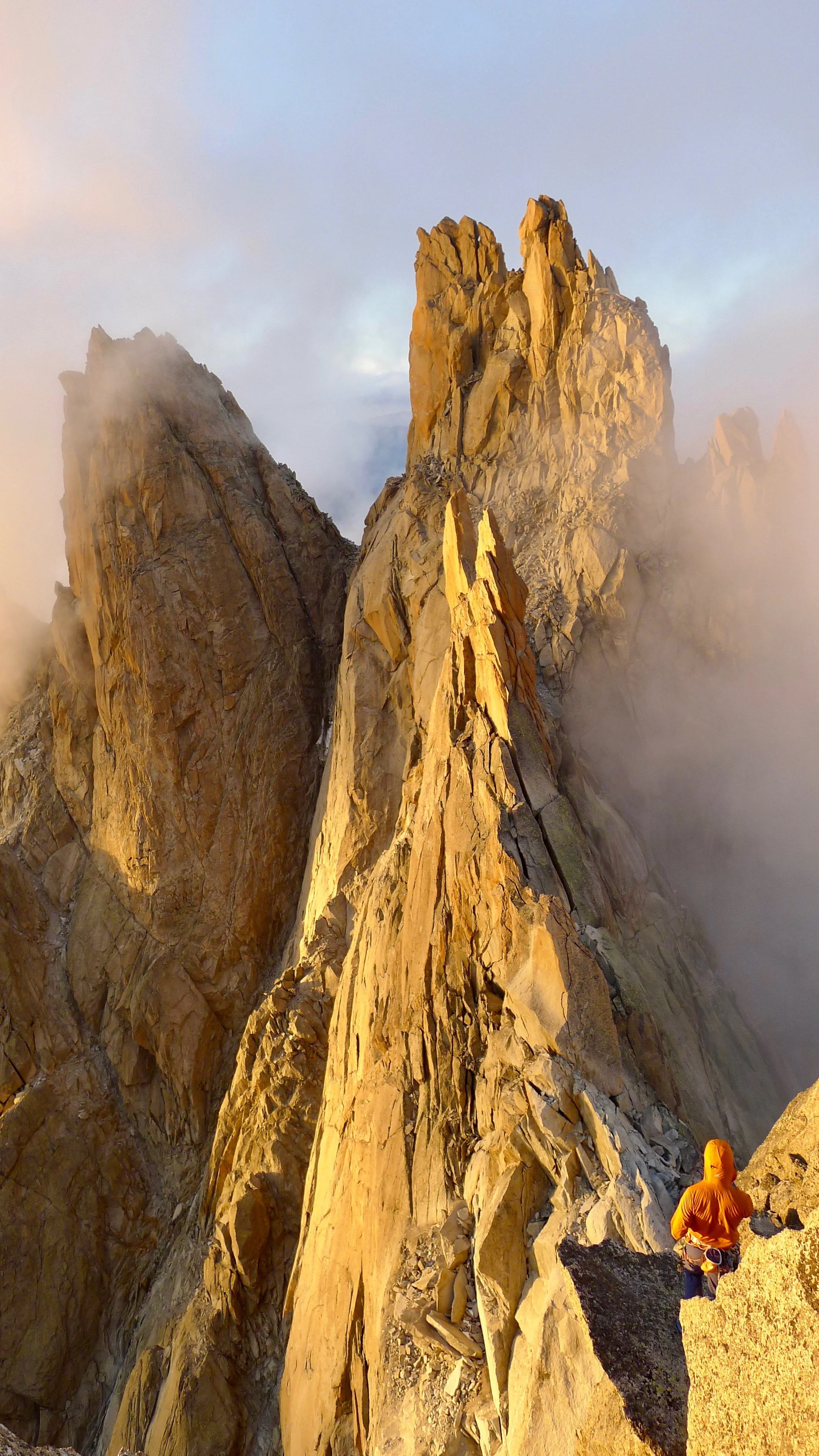 aiguilles du blatiere and ciseaux from the fou. mont blanc. photo: tony stone