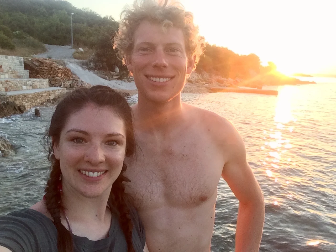 On the island of Korcula, Croatia, with Vic.