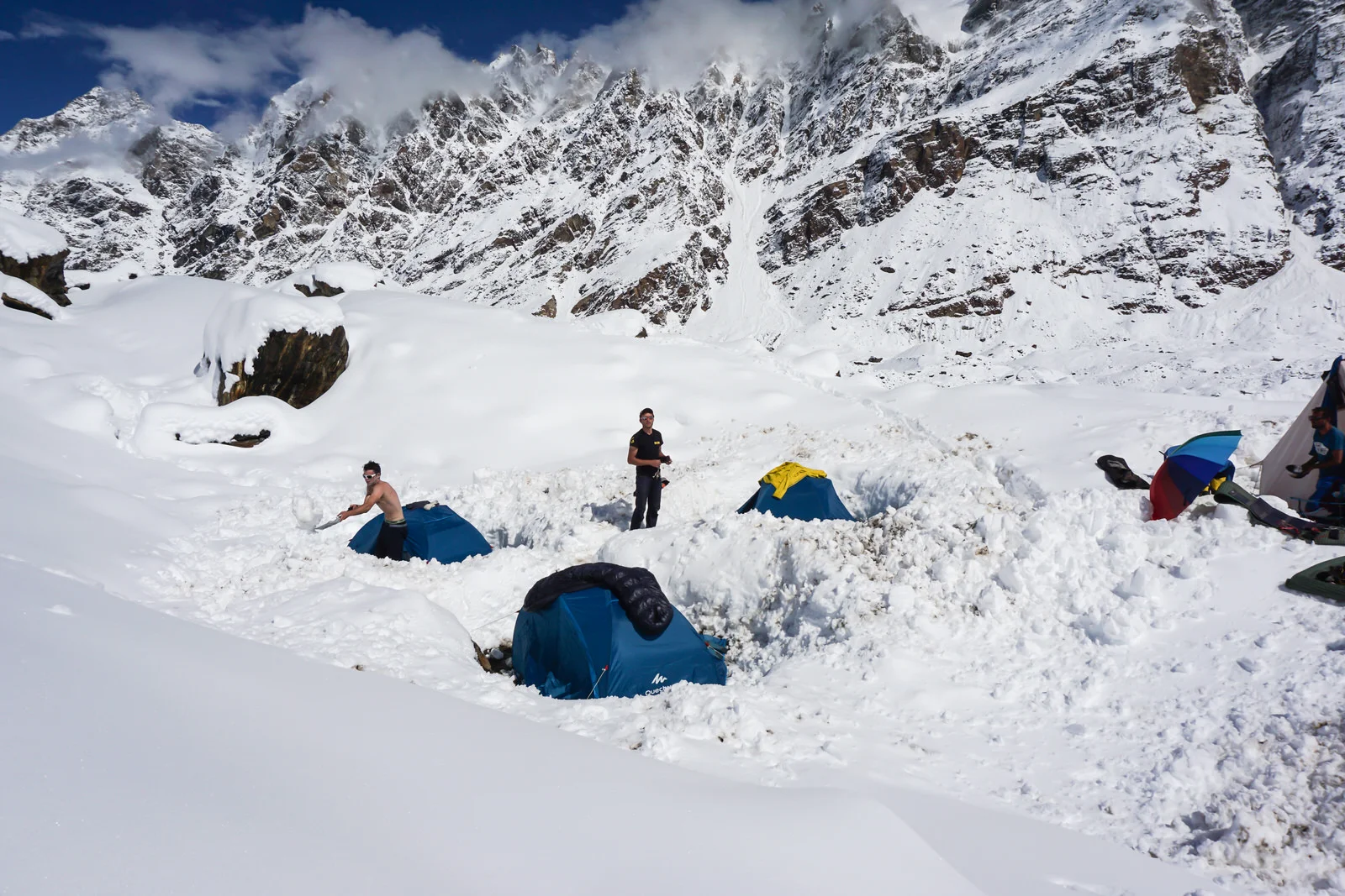 hagshu base camp. Jammu and Kashmir, India.
