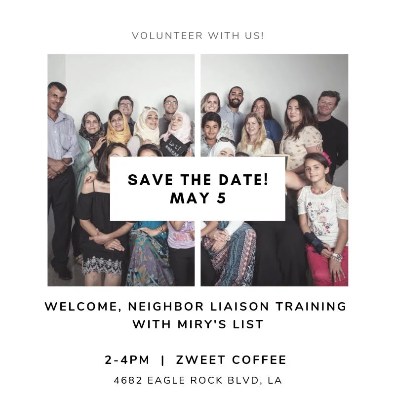 Welcome, Neighbor Liaison Training