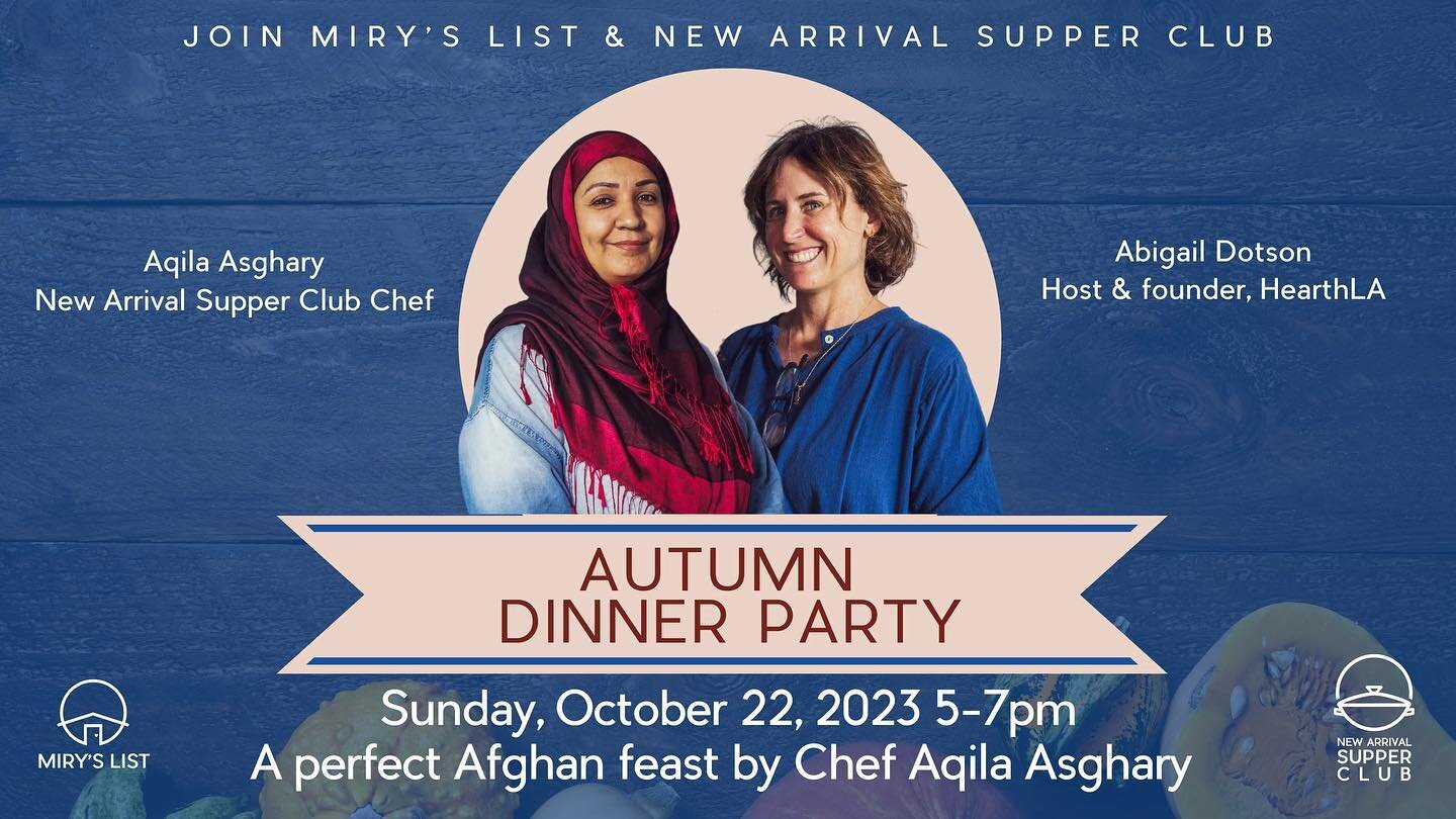 TICKETS ON SALE NOW! 🚨

Link in Bio! 

https://www.classy.org/event/autumn-dinner-party/e523379

It is SUPPER CLUB SUNDAY! 🍽️🥗

&ldquo;Community makes a house a home. We cultivate both.&quot;

@miryslist is proud to partner with @hearth_la and Aqi
