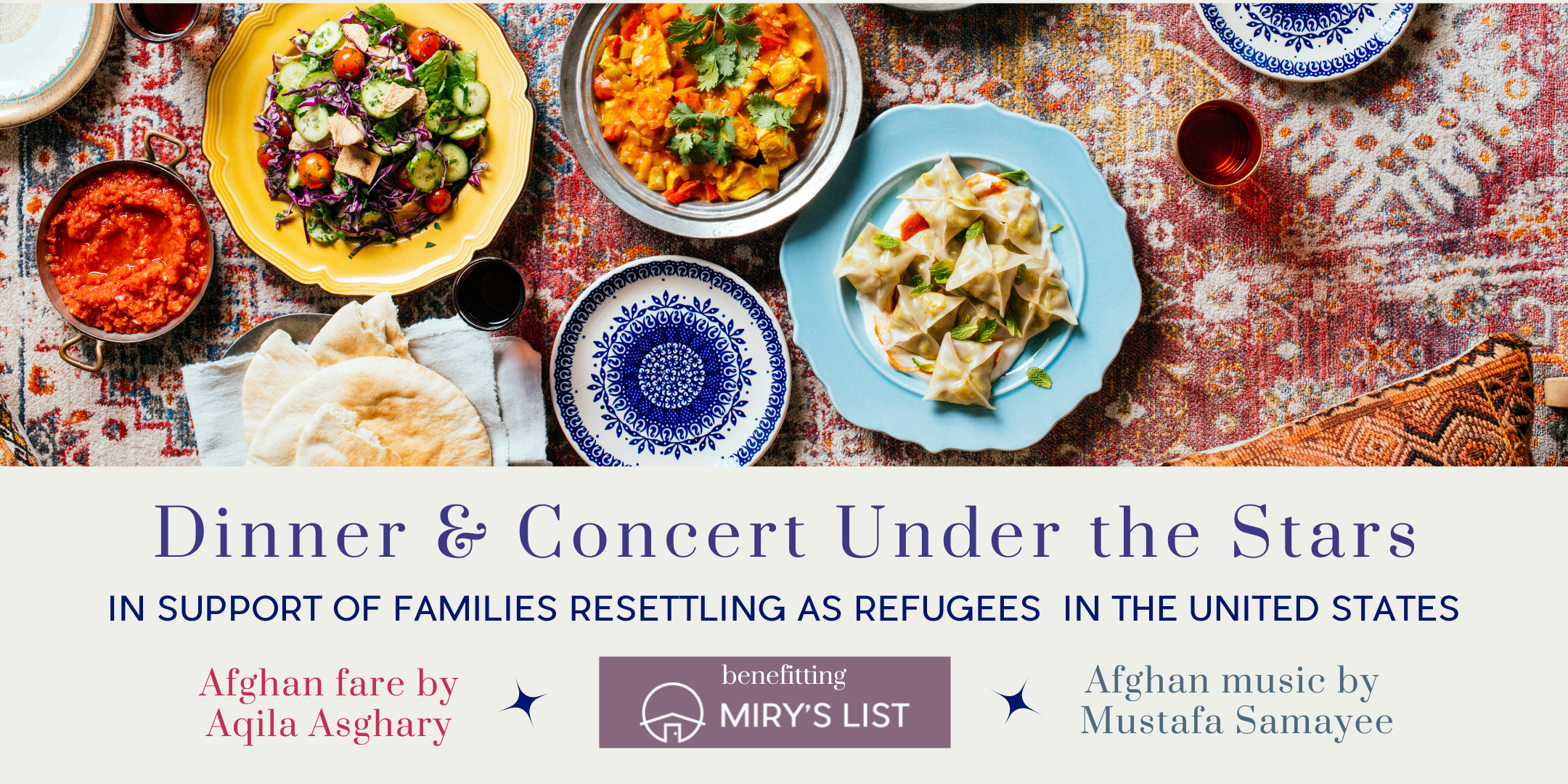 Afghan Dinner and Concert Under the Stars
