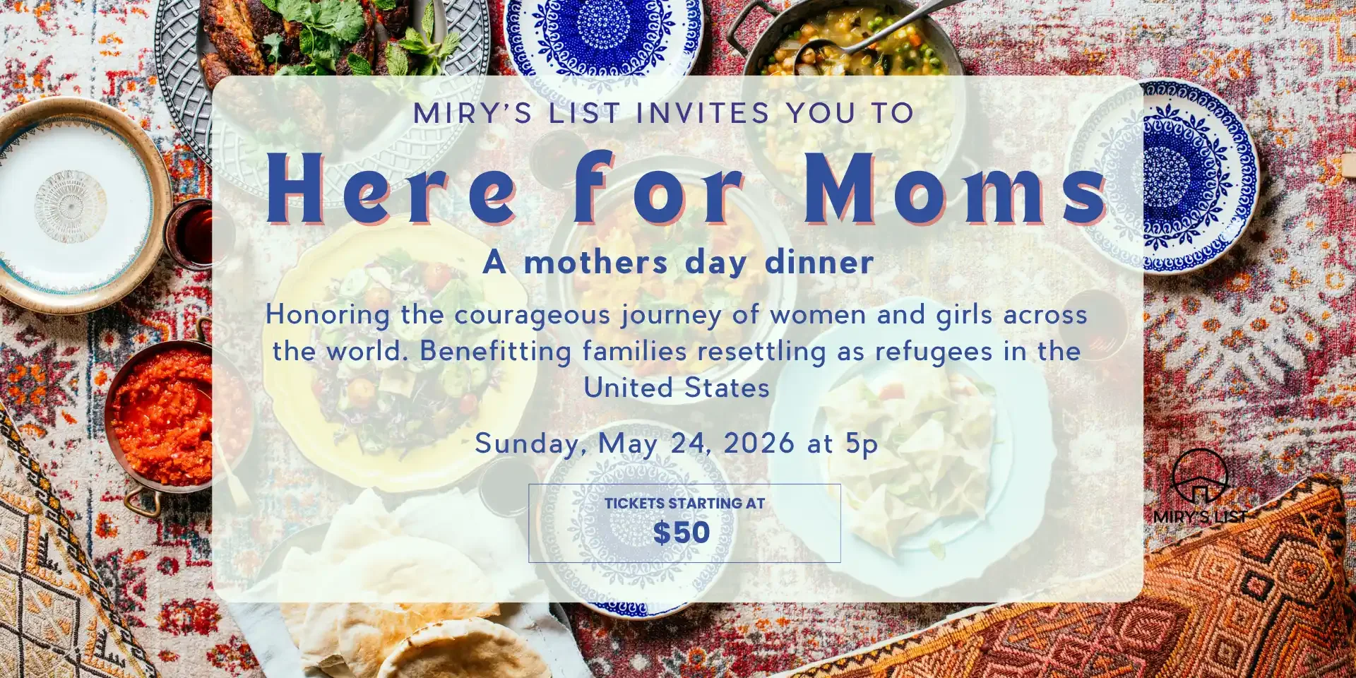 Here for Moms Supper Club with Miry’s List