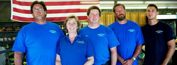 From right to left: Stephen DeCastro, his wife, Patti, Tom, Rich, and Richard's son, Matthew